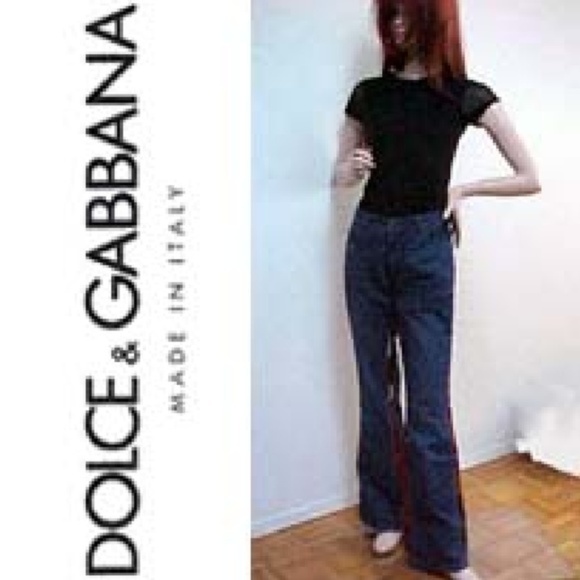 DOLCE AND GABBANA NWT$895 Retro Flare Jeans D&G 30 - Picture 1 of 2